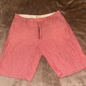 J. Crew Men's Coral Flat Front Shorts